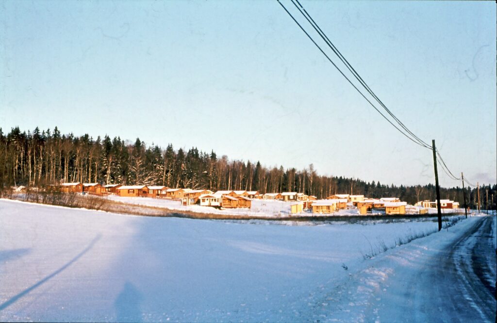 Panorama från hästgården vinter